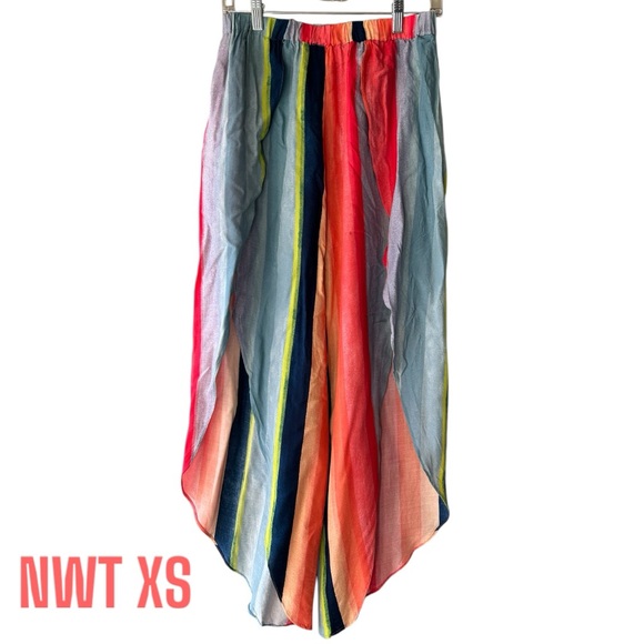 NWT Anthropologie Carla Weeks Watercolor Striped Tulip Pant XS - Picture 10 of 11